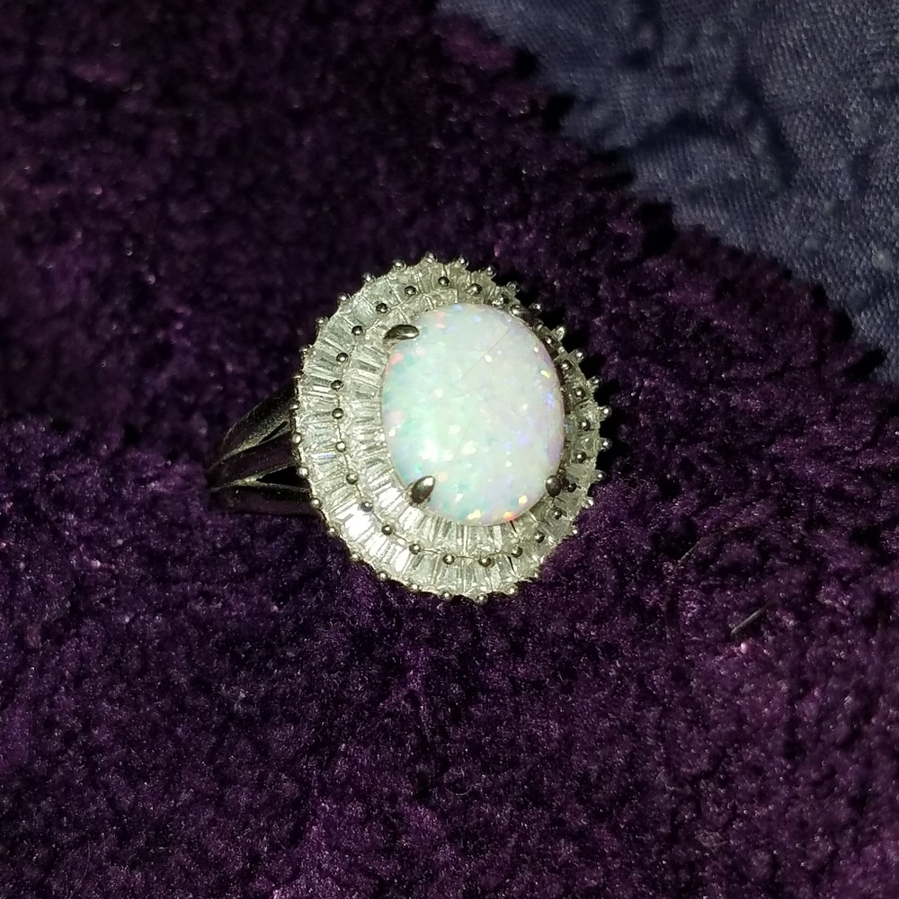 SS OPAL CZ RING